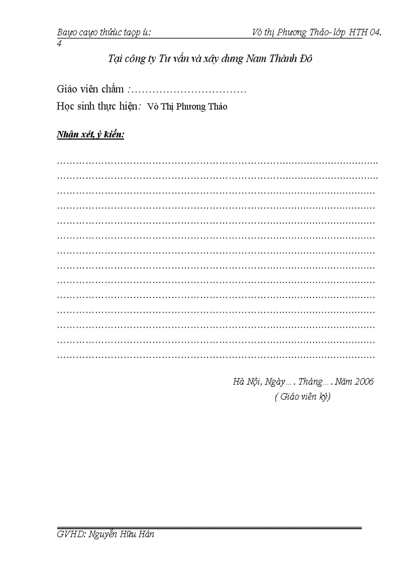 image for page Tìm hiểu về công tác hạch toán kế toán tại công ty CP tư vấn Xây dựng Nam Thành Đô