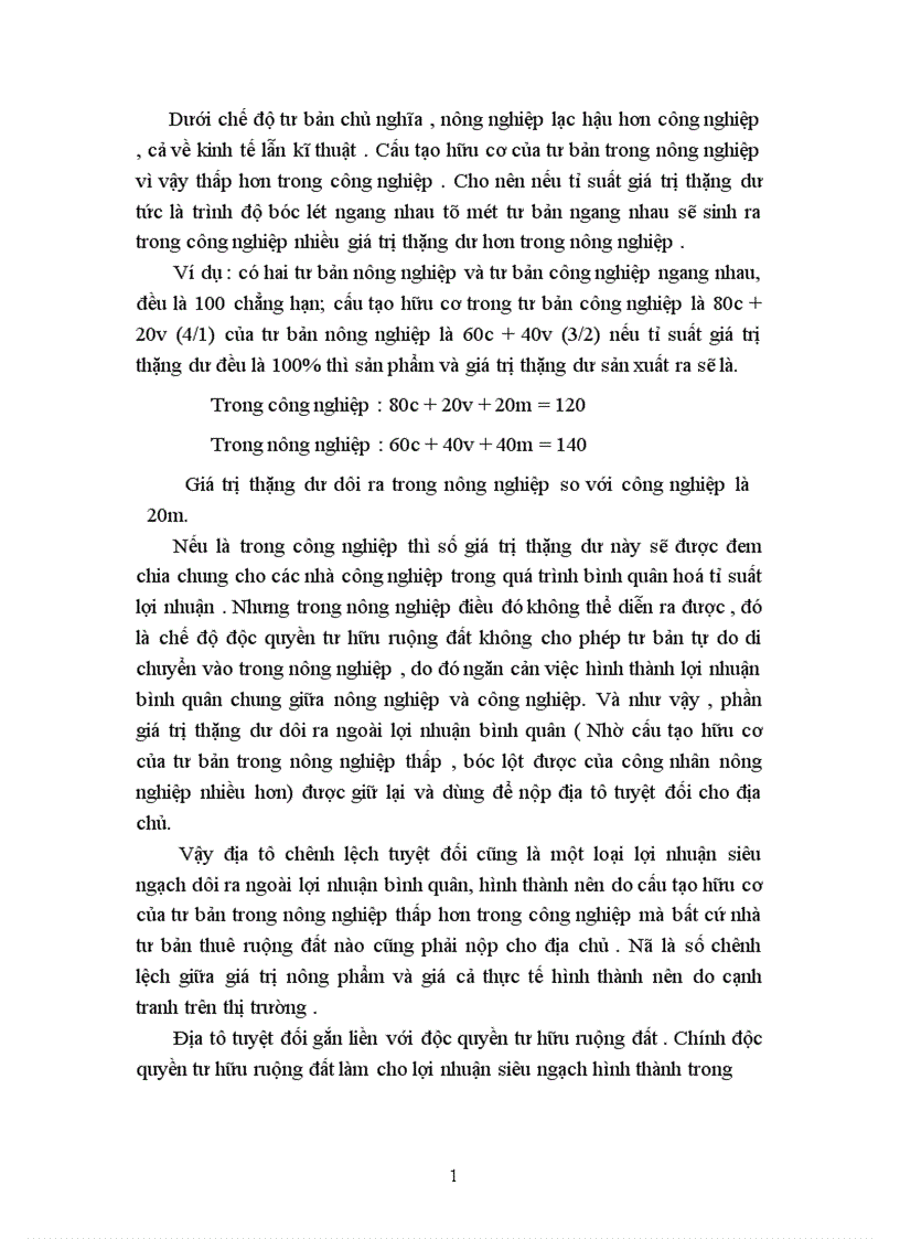 image for page Lý luận về địa tô của CácMac và sự vận dụng vào chính sách đất đai ở Việt Nam hiện nay