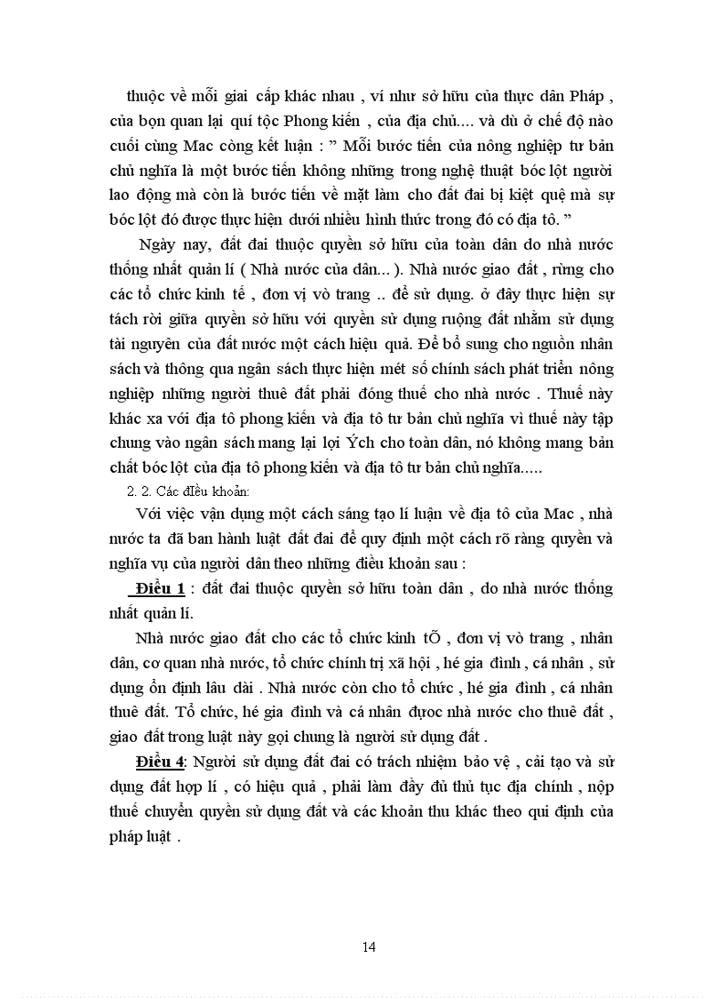 image for page Lý luận về địa tô của CácMac và sự vận dụng vào chính sách đất đai ở Việt Nam hiện nay