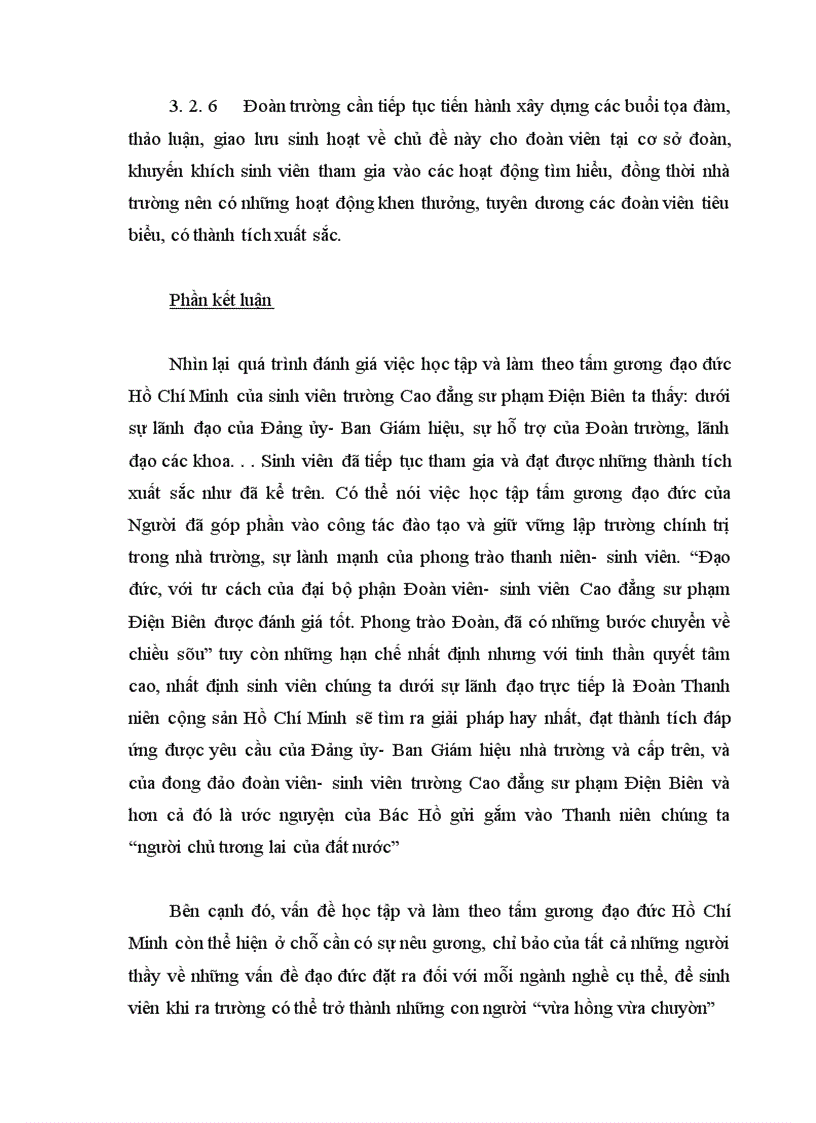 image for page Học tập và làm theo tấm gương đạo đức Hồ Chí Minh trong sinh viên trường Cao đẳng sư phạm Điện Biên