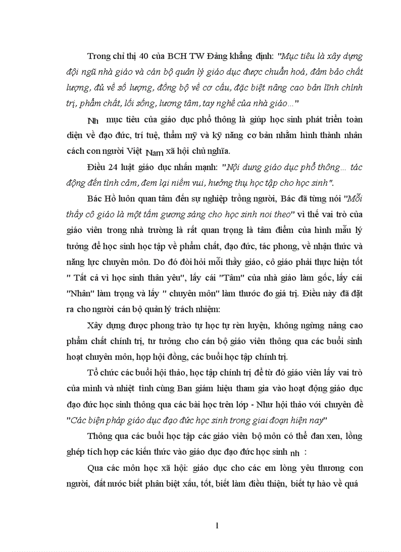 image for page Một số biện pháp chỉ đạo nhằm nâng cao chất lượng giáo dục đạo đức học sinh ở trường THPT Bán công Nguyễn Du huyện Trấn Yên tỉnh Yên Bái