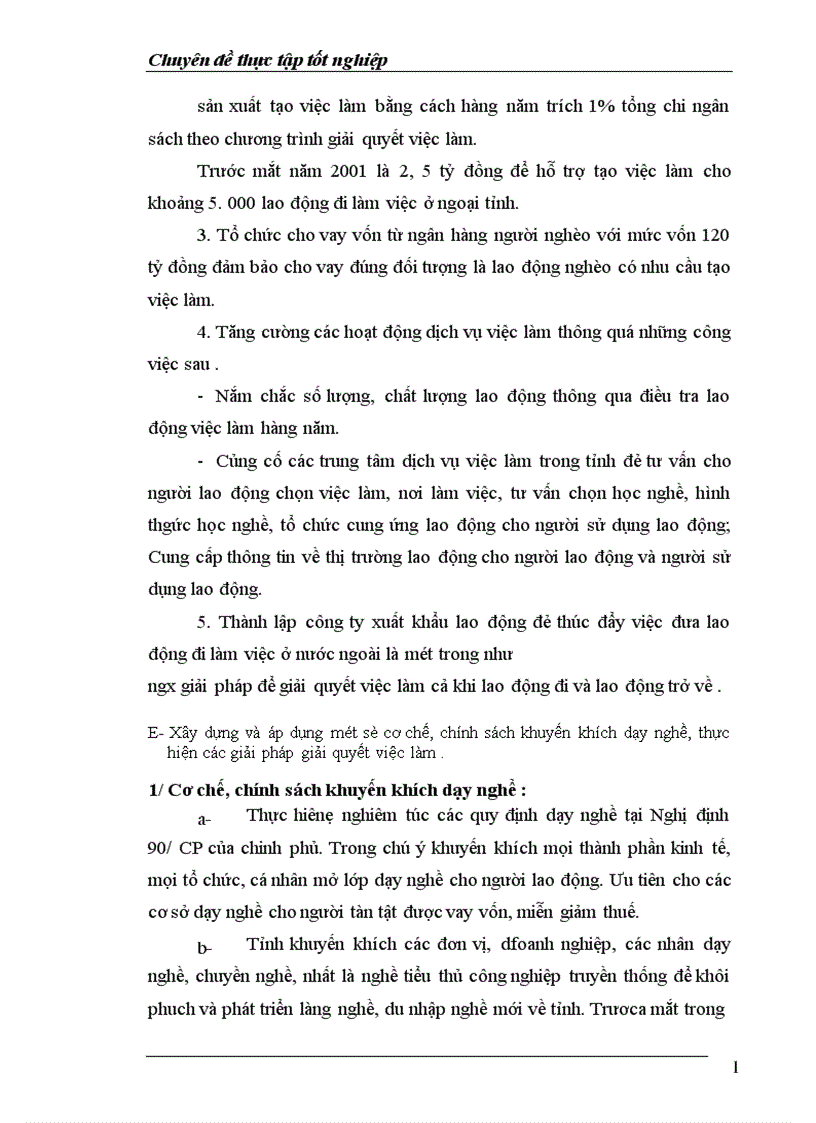 image for page Thực trạng về lao động việc làm và vấn đề giải quyết việc làm ở tỉnh Thái Bình
