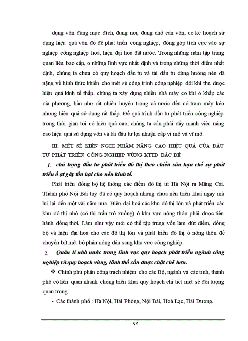image for page Một số vấn đề về đầu tư phát triển công nghiệp vùng KTTĐ Bắc Bộ