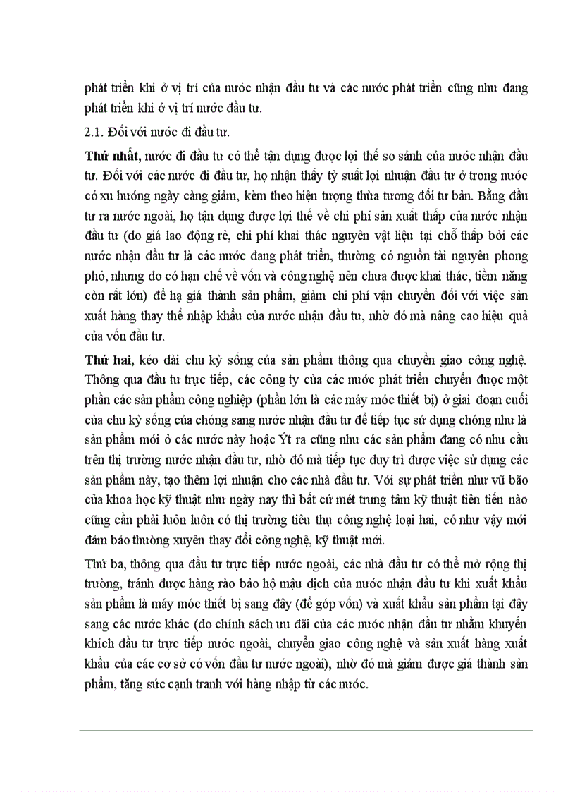 image for page Vai trò của đầu tư trực tiếp nước ngoài đối với các nước đang phát triển