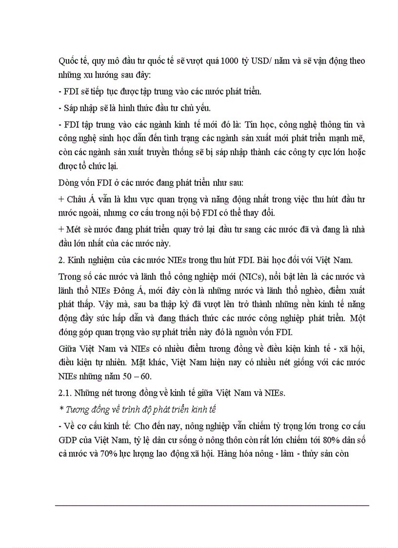 image for page Vai trò của đầu tư trực tiếp nước ngoài đối với các nước đang phát triển