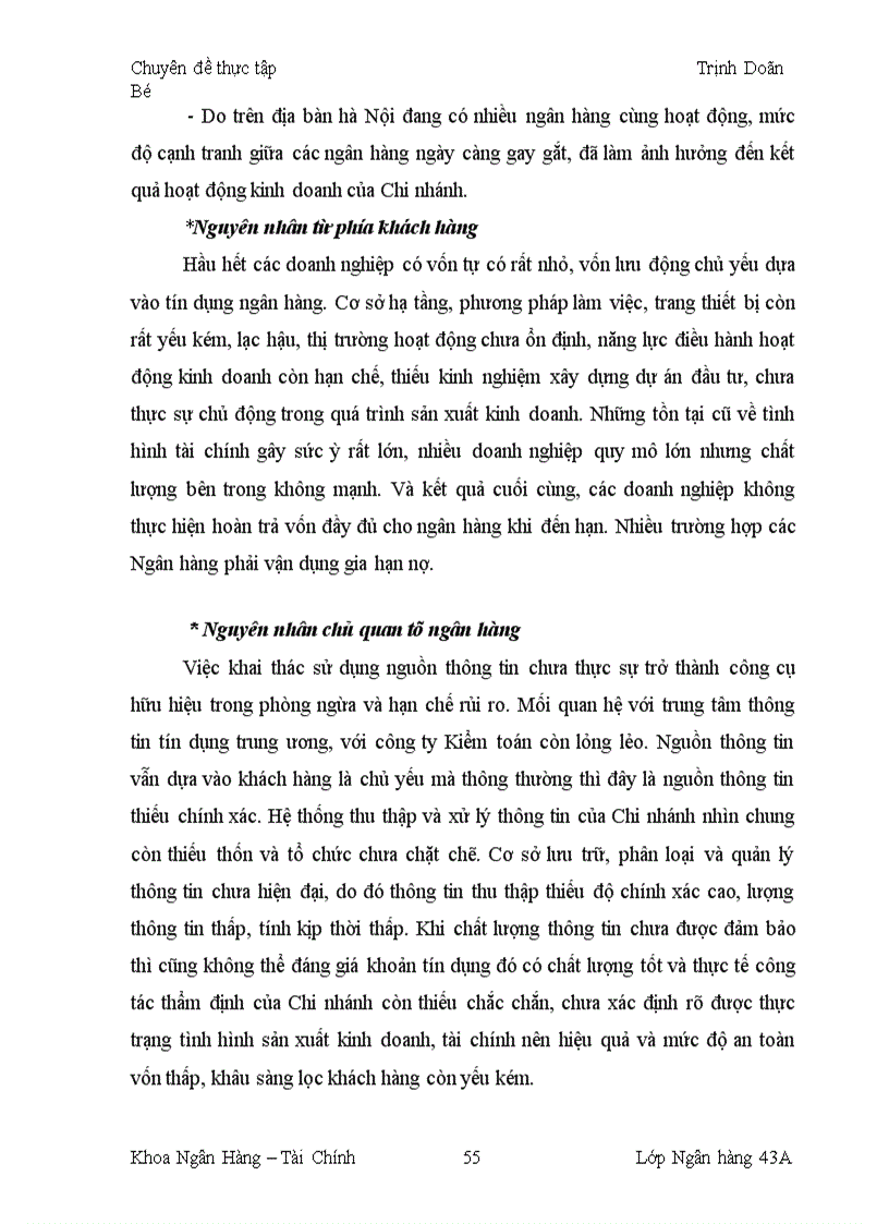 image for page Giải pháp nâng cao chất lượng tín dụng đối với các doanh nghiệp vừa và nhỏ tại Chi nhánh NHNo PTNT Tây Hà Nội