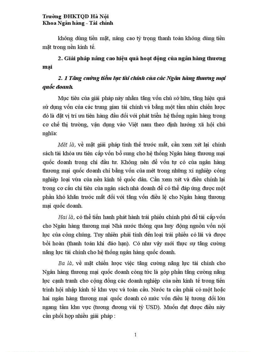 image for page Hiệu quả hoạt động kinh doanh và biện pháp nâng cao hiệu quả hoạt động của các Ngân hàng thương mại
