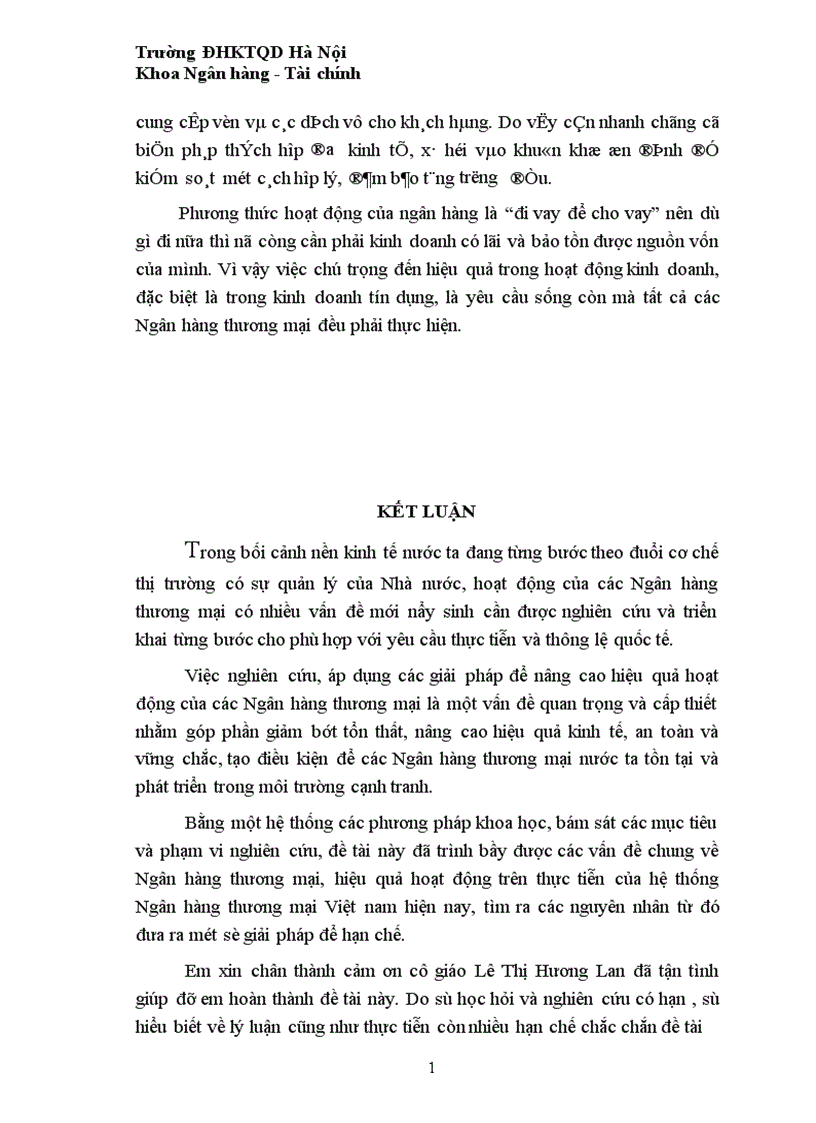 image for page Hiệu quả hoạt động kinh doanh và biện pháp nâng cao hiệu quả hoạt động của các Ngân hàng thương mại
