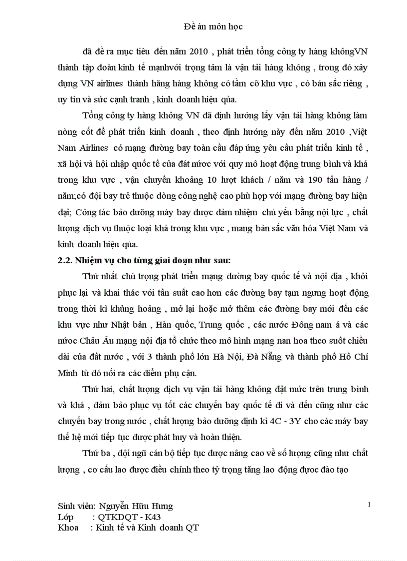 image for page Chiến lược kinh doanh của Việt Nam AIRLINES