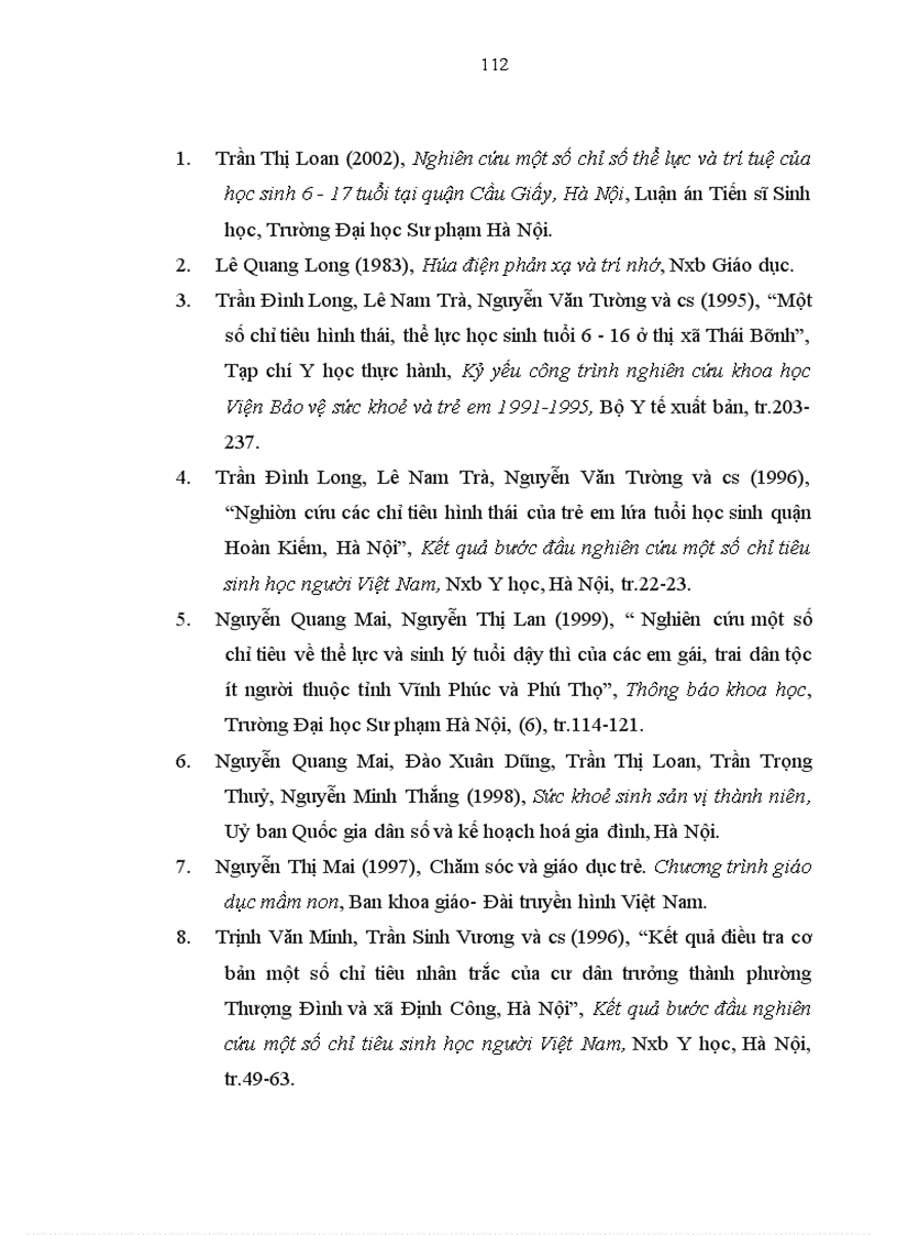 image for page Nghiên cứu một số chỉ số thể lực trí tuệ của học sinh trường tiểu học và trung học cơ sở xã Nam Phong thành phố Nam Định