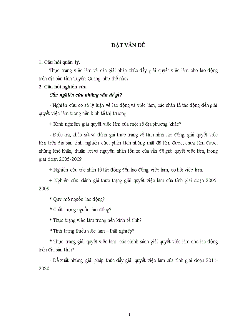 image for page Giải quyết việc làm cho lao động trên địa bàn tỉnh Tuyên Quang đến năm 2020