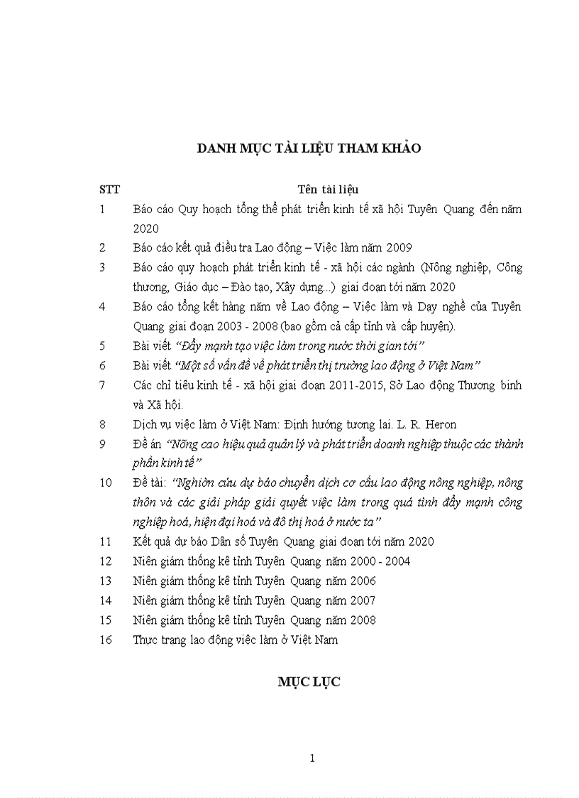 image for page Giải quyết việc làm cho lao động trên địa bàn tỉnh Tuyên Quang đến năm 2020