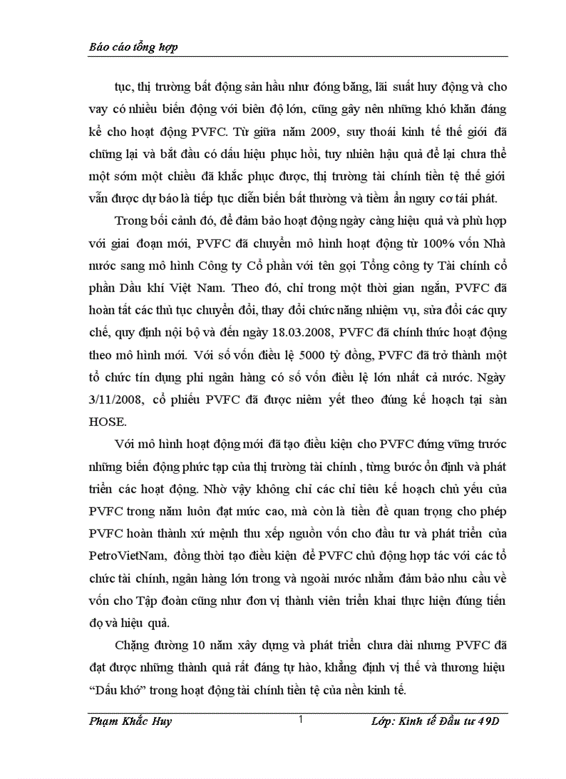 image for page Đầu tư theo dự án tại Tổng công ty Tài chính Cổ phần Dầu khí Việt Nam