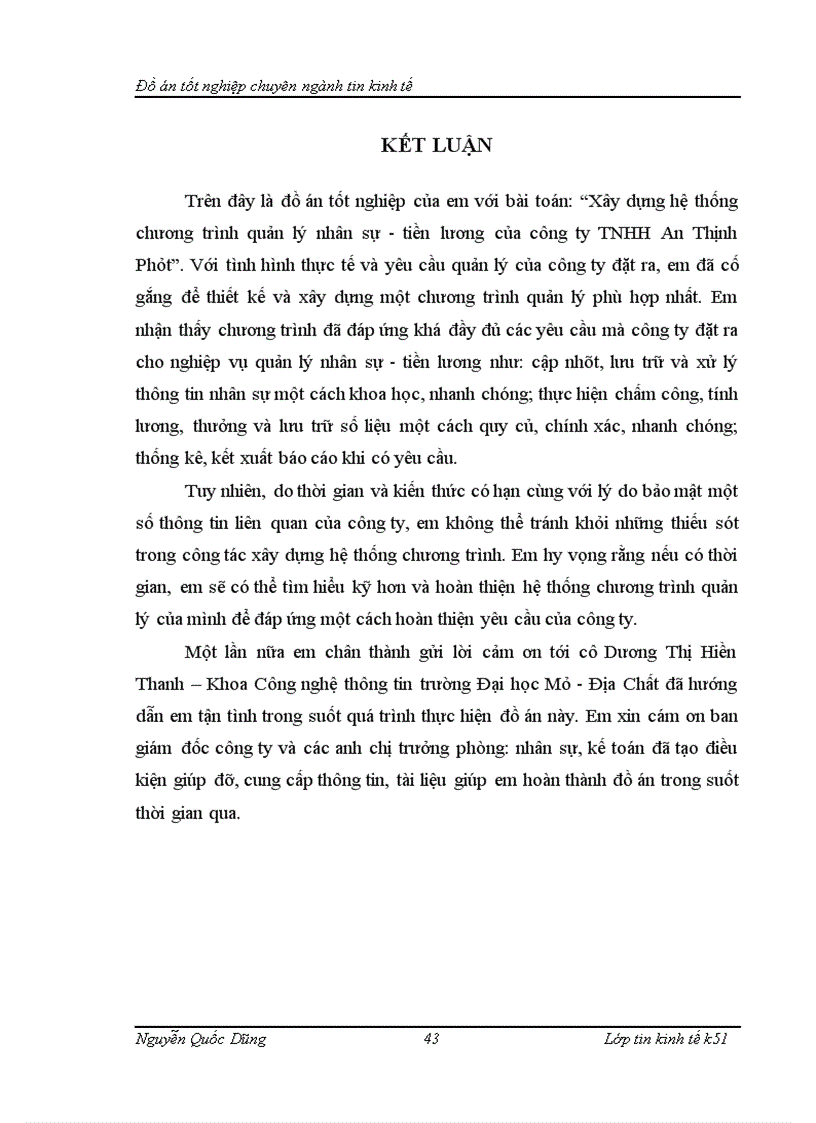 image for page Xây dựng hệ thống chương trình quản lý nhân sự tiền lương của công ty TNHH An Thịnh Phát