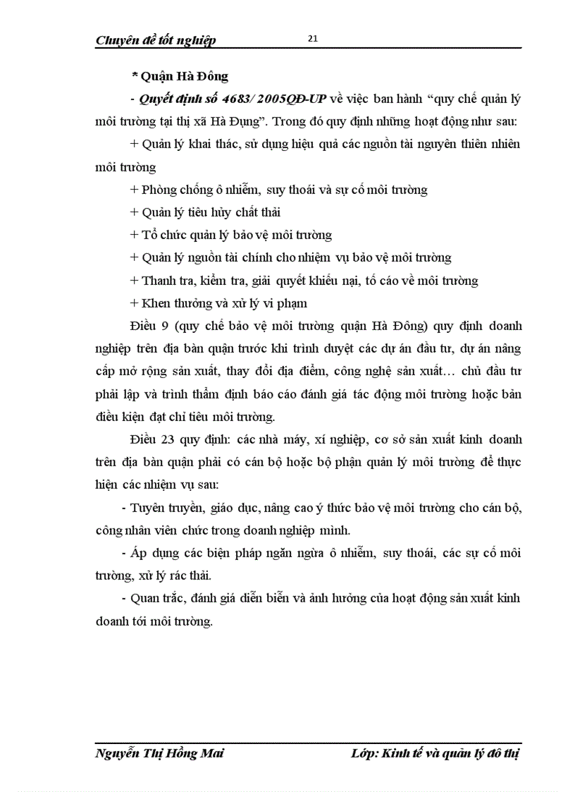 image for page Đánh giá công tác quản lý chất thải rắn quận Hà Đông TP Hà Nội