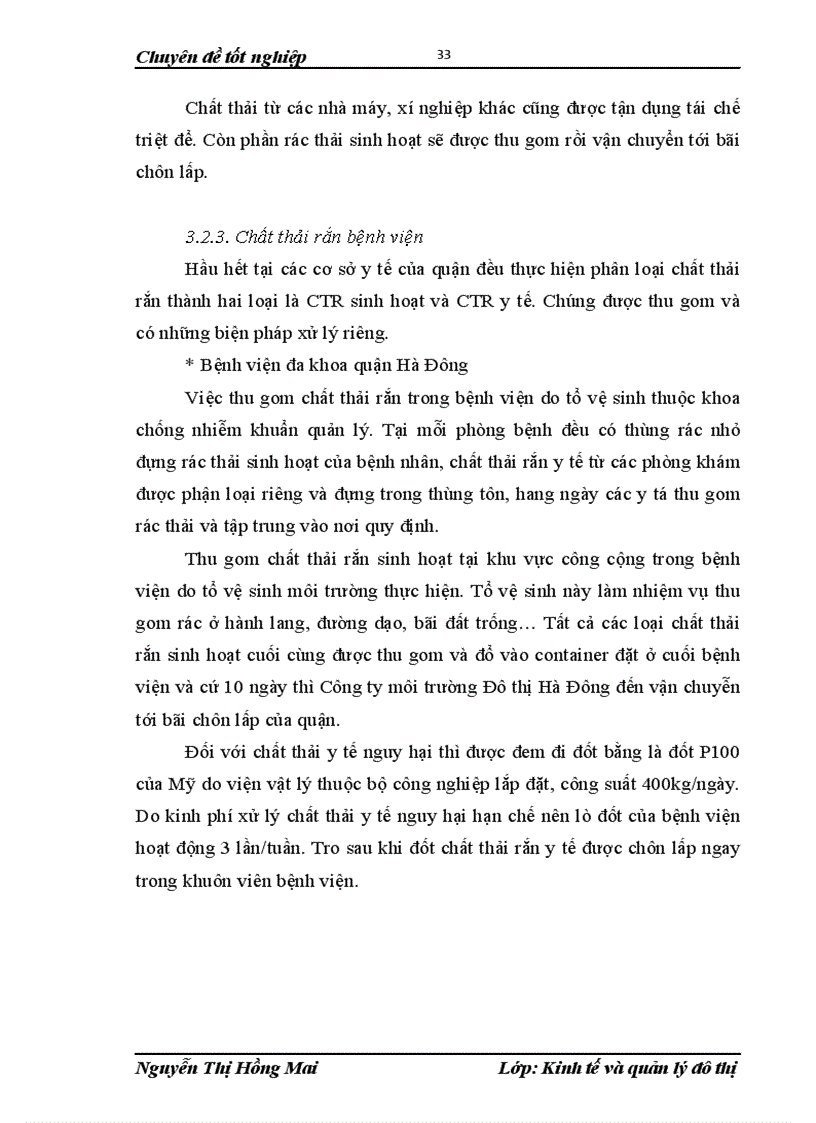 image for page Đánh giá công tác quản lý chất thải rắn quận Hà Đông TP Hà Nội