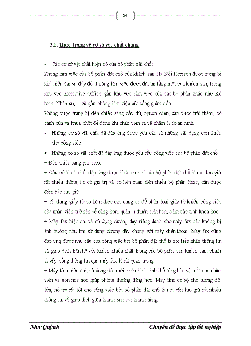 image for page Thực trạng và giải pháp nâng cao chất lượng nghiệp vụ đặt chỗ Reservation tại khách sạn Hà Nội Horison