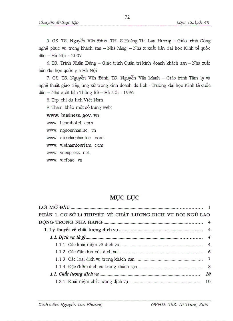 image for page Nâng cao chất lượng dịch vụ của đội ngũ lao động ở bộ phận bàn nhà hàng Green Wave Café khách sạn Hà Nội