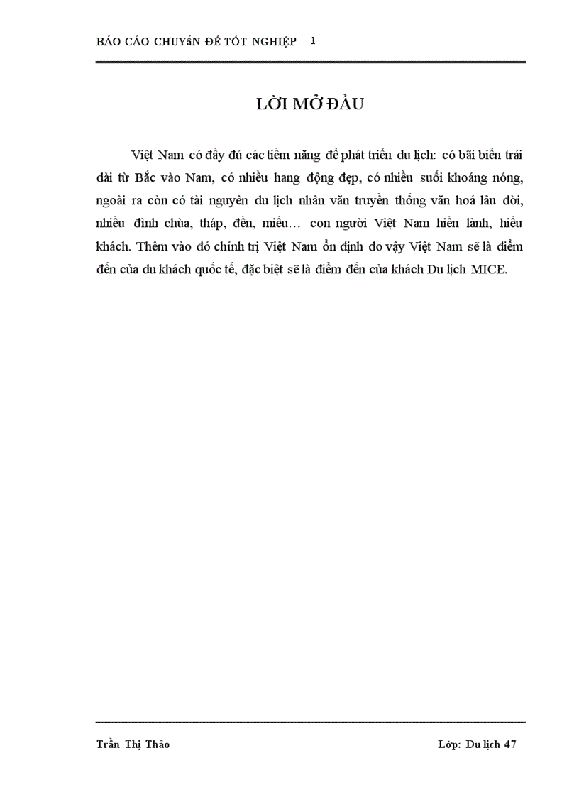 image for page Xây dựng và tổ chức thực hiện một vài chương trình du lịch đặc trưng dành cho đối tượng khách du lịch MICE tại công ty TNHH Du lịch và dịch vụ Hà Long