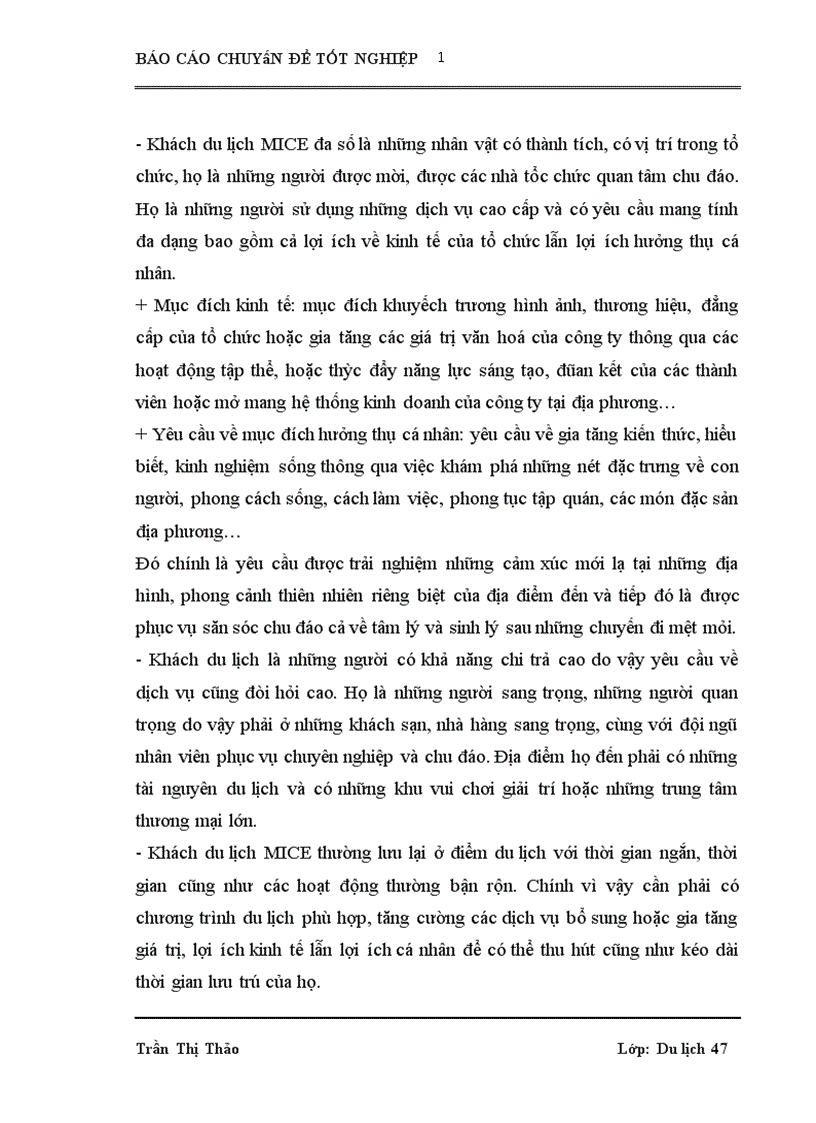 image for page Xây dựng và tổ chức thực hiện một vài chương trình du lịch đặc trưng dành cho đối tượng khách du lịch MICE tại công ty TNHH Du lịch và dịch vụ Hà Long
