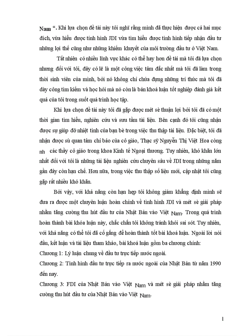 image for page Tình hình đầu tư trực tiếp ra nước ngoài của Nhật Bản trong thập kỷ 90 và một số giải pháp nhằm tăng cường thu hút đầu tư của Nhật Bản vào Việt Nam 1