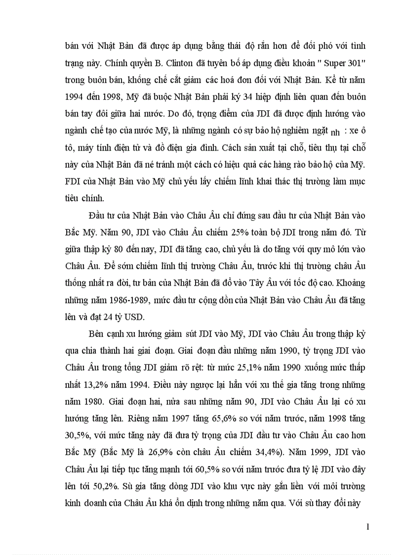 image for page Tình hình đầu tư trực tiếp ra nước ngoài của Nhật Bản trong thập kỷ 90 và một số giải pháp nhằm tăng cường thu hút đầu tư của Nhật Bản vào Việt Nam 1
