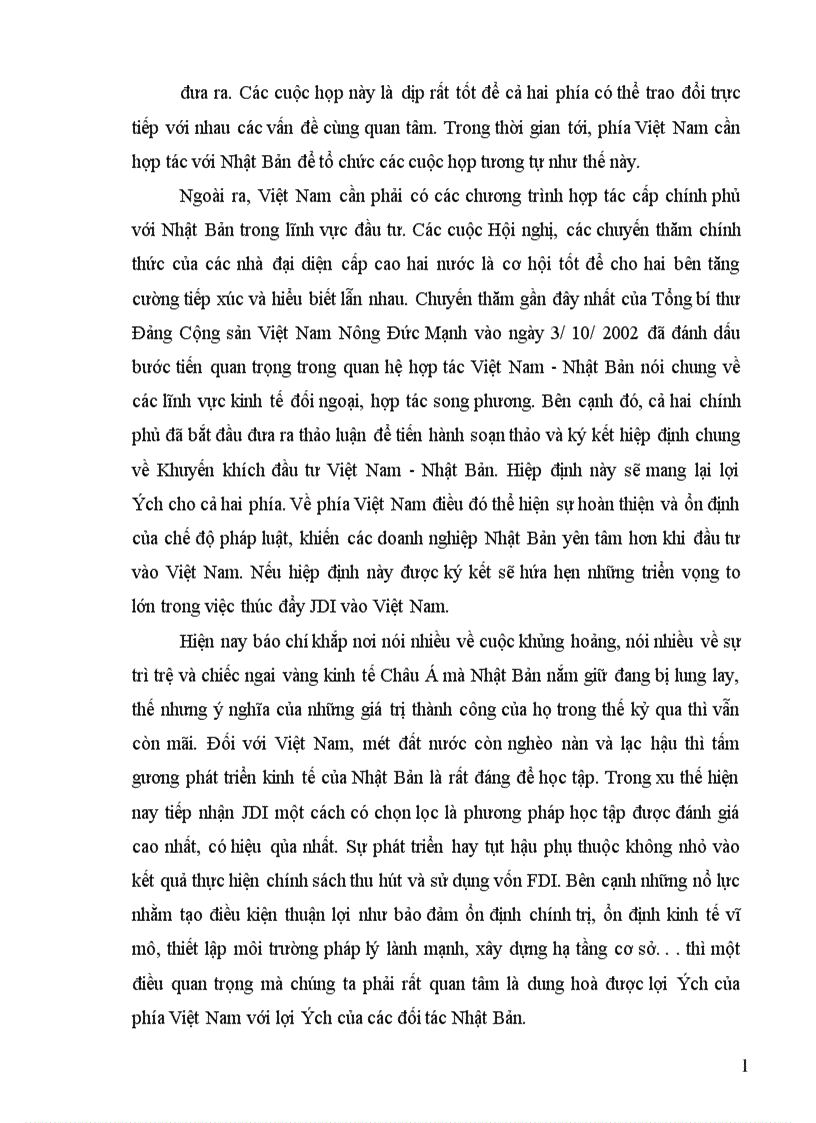 image for page Tình hình đầu tư trực tiếp ra nước ngoài của Nhật Bản trong thập kỷ 90 và một số giải pháp nhằm tăng cường thu hút đầu tư của Nhật Bản vào Việt Nam 1