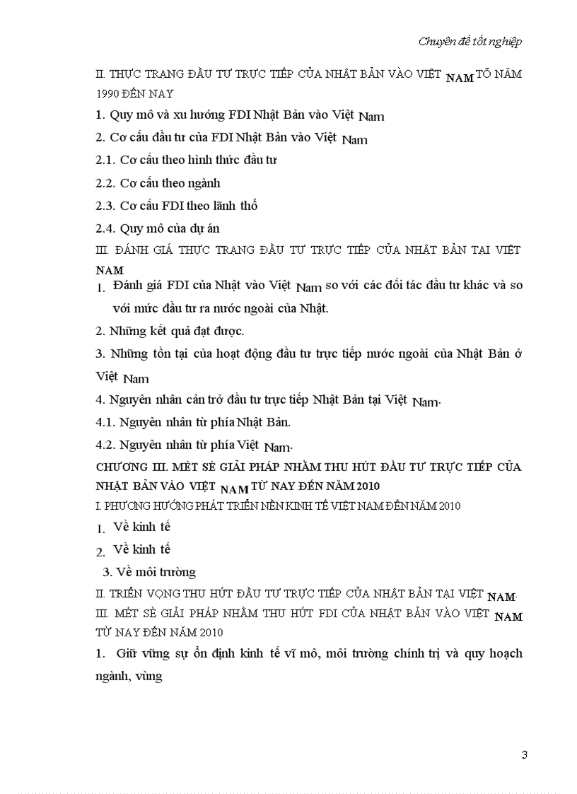 Một số giải pháp nhằm thu hút đầu tư trực tiếp của Nhật Bản vào Việt Nam từ nay đến năm 2010 1