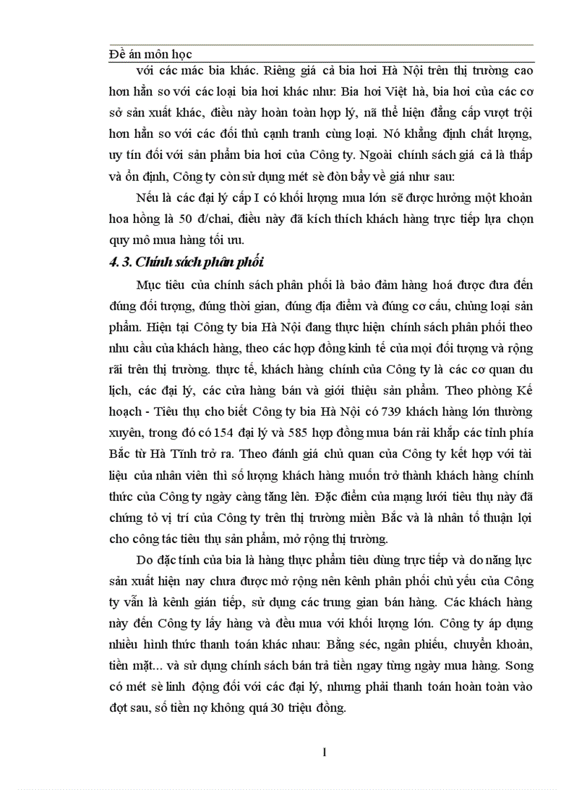 image for page Thực trạng về cạnh tranh trên thị trường BIA tại Miền Bắc và một số giải pháp trong cạnh tranh của công ty Bia Hà Nội