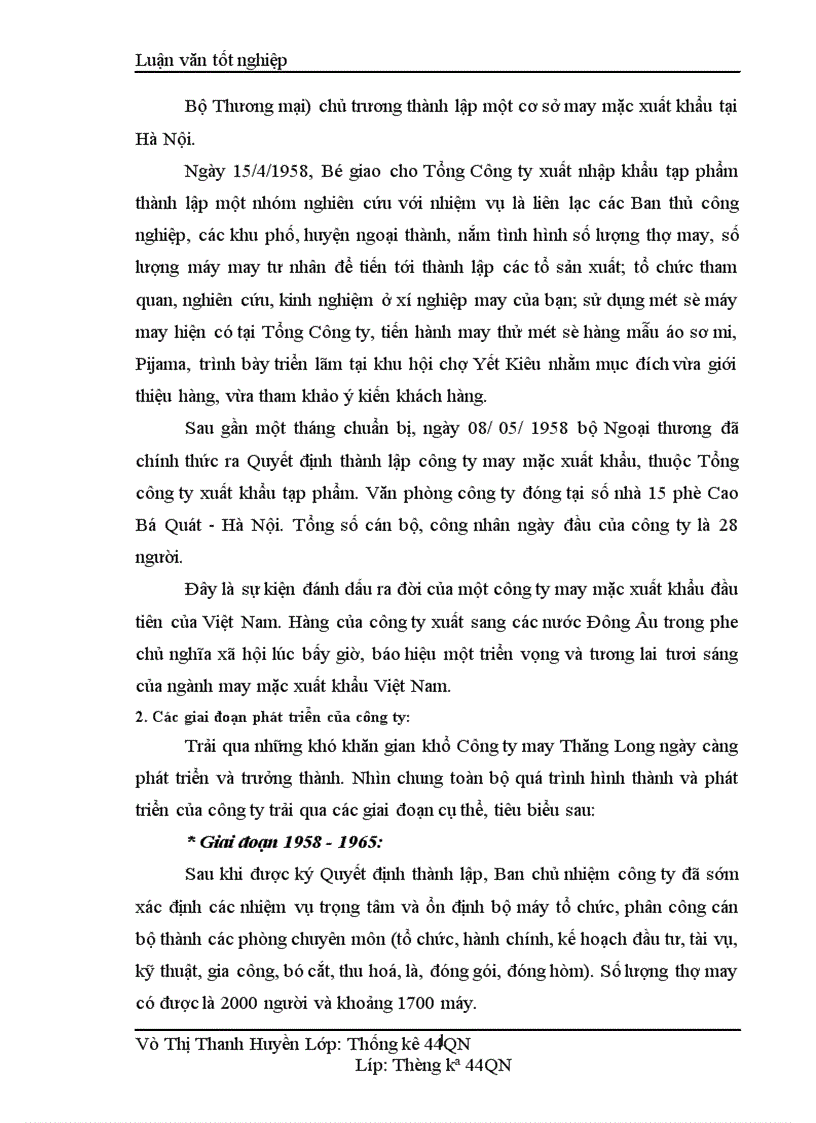 image for page Phân tích tình hình hoạt động sản xuất kinh doanh của công ty Cổ phần may Thăng Long giai đoạn 2000 2005