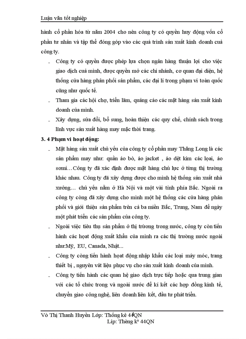 image for page Phân tích tình hình hoạt động sản xuất kinh doanh của công ty Cổ phần may Thăng Long giai đoạn 2000 2005