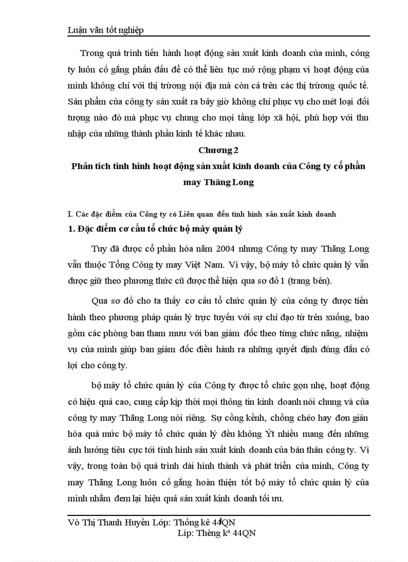 image for page Phân tích tình hình hoạt động sản xuất kinh doanh của công ty Cổ phần may Thăng Long giai đoạn 2000 2005
