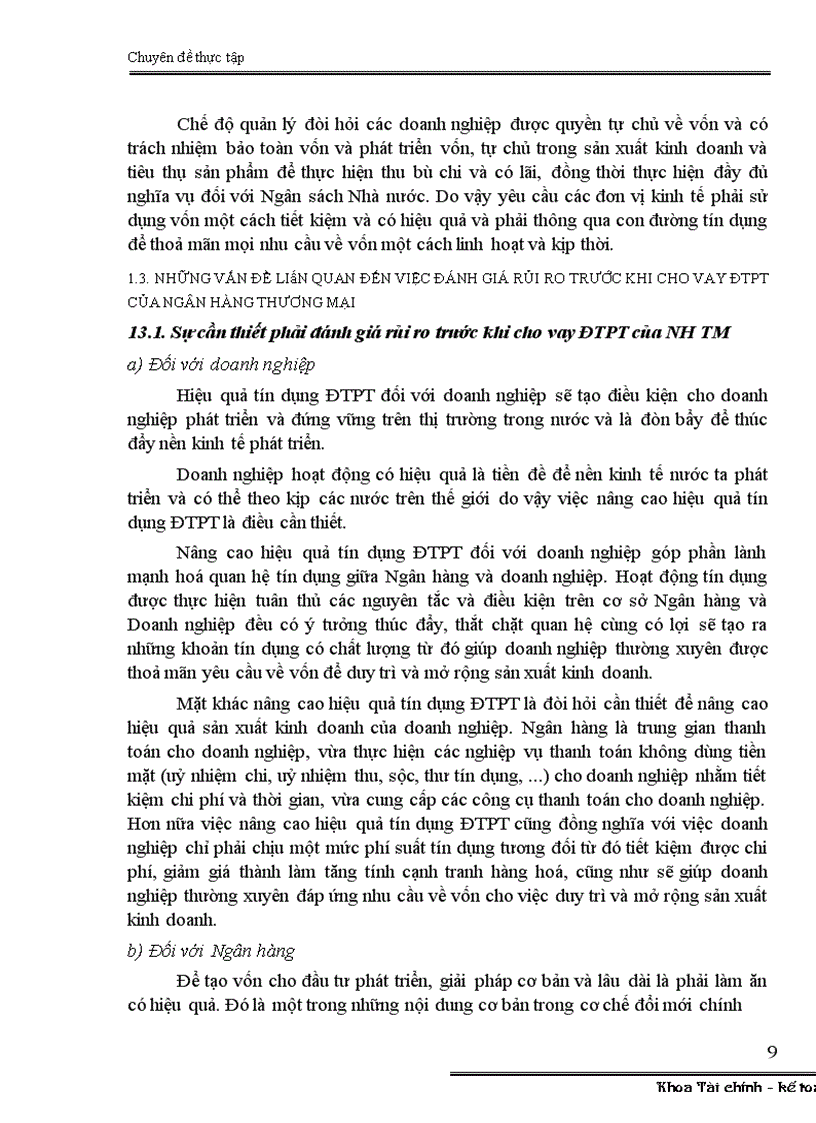 image for page Đánh giá rủi ro trước khi cho vay ĐTPT tại Chi nhánh ngân hàng ĐT PT Yên Bái