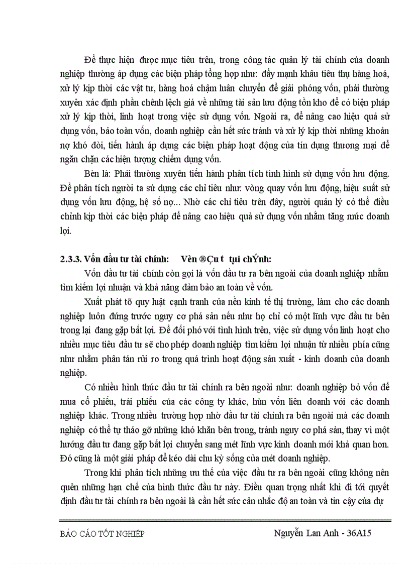 image for page Vốn kinh doanh và những biện pháp nâng cao hiệu quả sử dụng vốn kinh doanh ở Công ty vật liệu và công nghệ 1