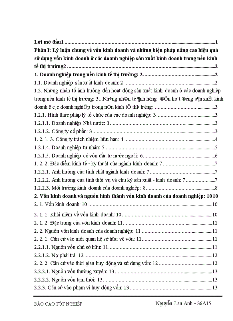 image for page Vốn kinh doanh và những biện pháp nâng cao hiệu quả sử dụng vốn kinh doanh ở Công ty vật liệu và công nghệ 1