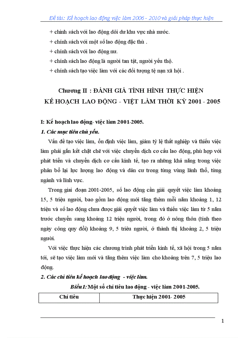 image for page Kế hoạch lao động việc làm và thực hiện kế hoạch lao động việc làm 1