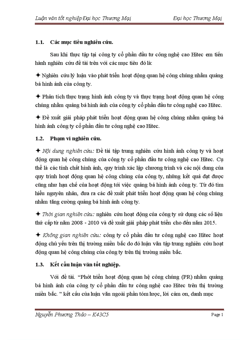 image for page Phát triển hoạt động quan hệ công chúng PR nhằm quảng bá hình ảnh của công ty cổ phần đầu tư công nghệ cao Hitec trên thị trường miền bắc