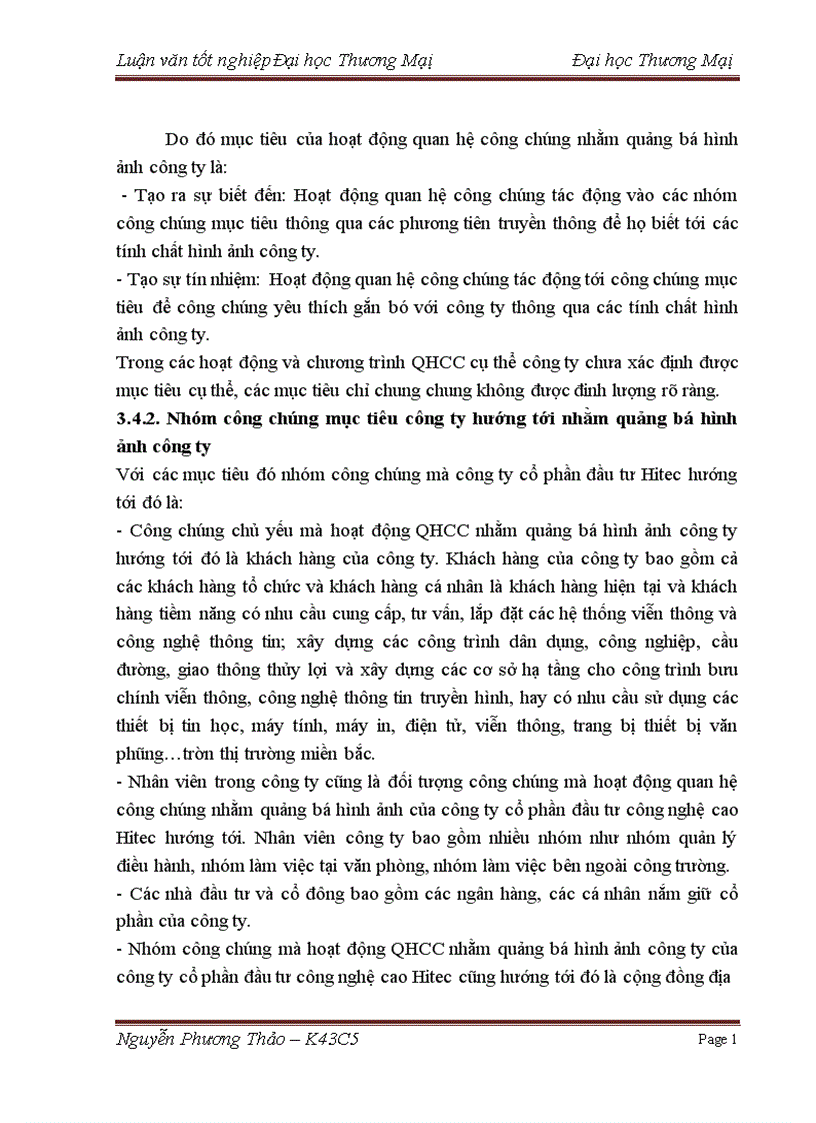 image for page Phát triển hoạt động quan hệ công chúng PR nhằm quảng bá hình ảnh của công ty cổ phần đầu tư công nghệ cao Hitec trên thị trường miền bắc