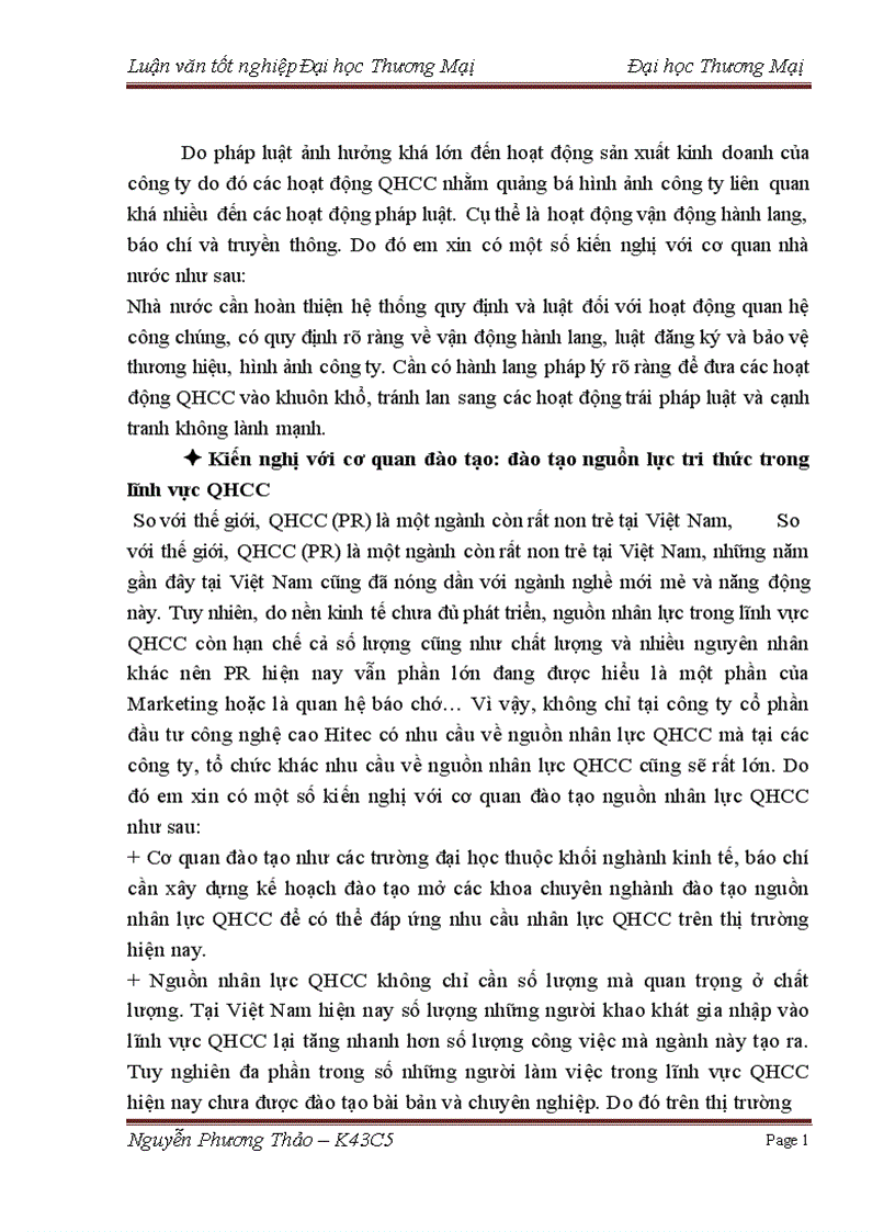 image for page Phát triển hoạt động quan hệ công chúng PR nhằm quảng bá hình ảnh của công ty cổ phần đầu tư công nghệ cao Hitec trên thị trường miền bắc