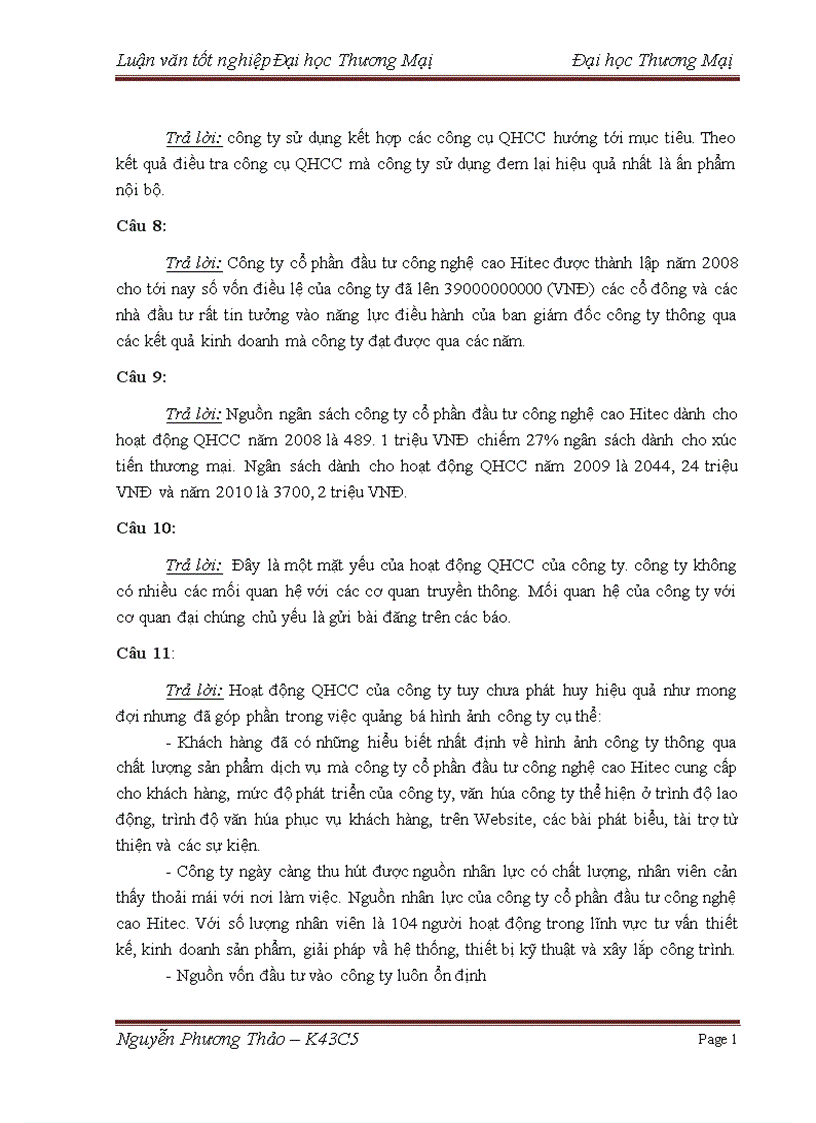 image for page Phát triển hoạt động quan hệ công chúng PR nhằm quảng bá hình ảnh của công ty cổ phần đầu tư công nghệ cao Hitec trên thị trường miền bắc