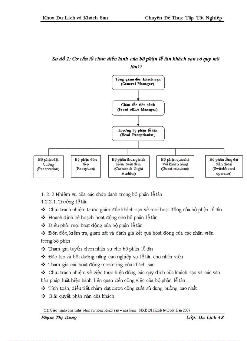 image for page Nghiên cứu quy trình phục vụ của bộ phận lễ tân khách sạn Hilton Hanoi opera