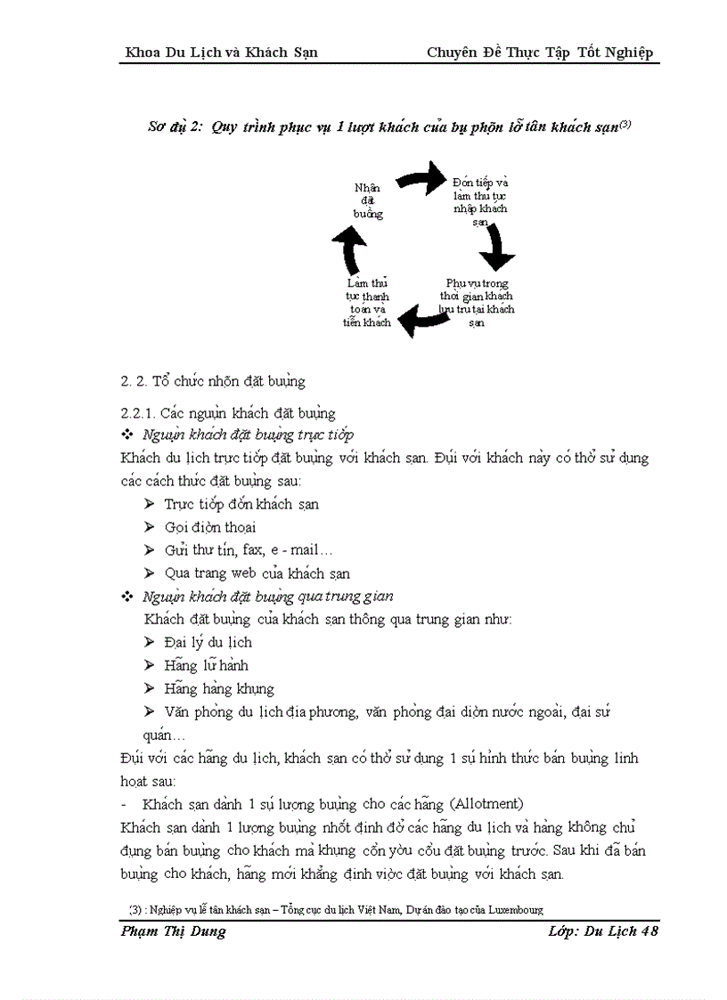 image for page Nghiên cứu quy trình phục vụ của bộ phận lễ tân khách sạn Hilton Hanoi opera