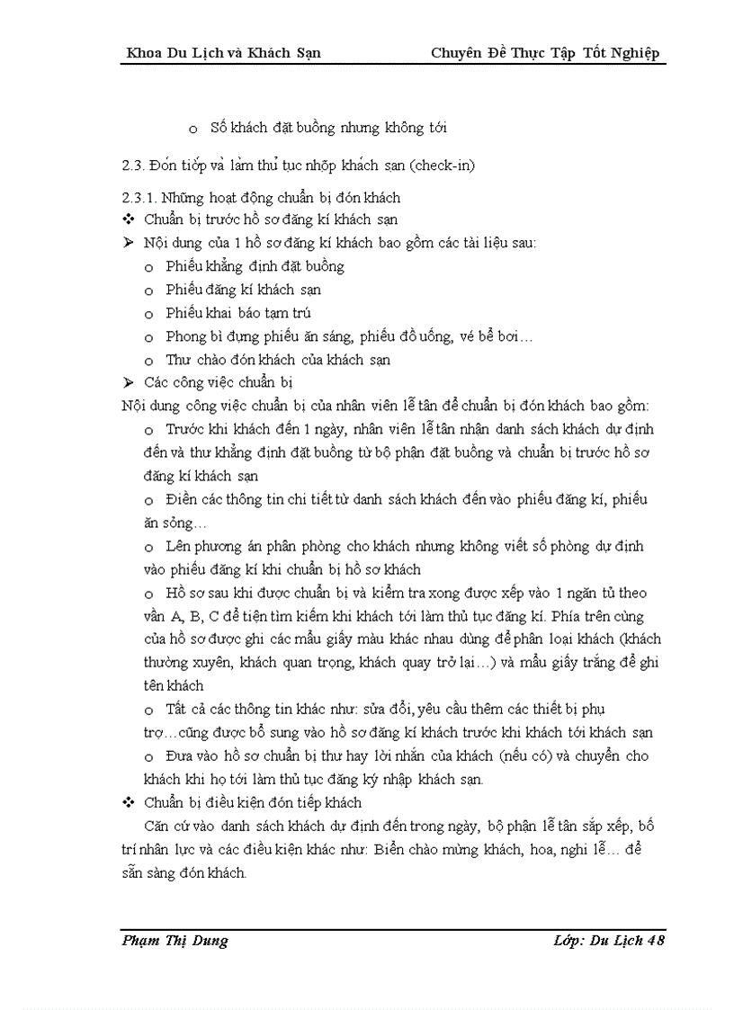 image for page Nghiên cứu quy trình phục vụ của bộ phận lễ tân khách sạn Hilton Hanoi opera