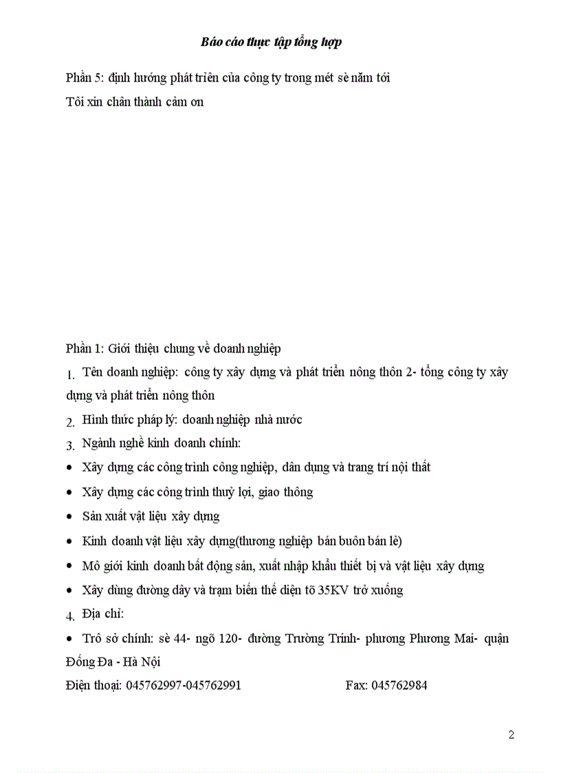 image for page Báo cáo thực tập tại Công ty xây dựng và phát triển nông thôn Tổng công ty xây dựng và phát triển nông thôn