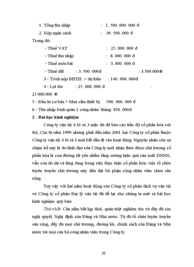 image for page Tiến trình Cổ phần hóa Công ty Vận tải ô tô số 3 Cục Đường bộ Việt Nam thuộc Bộ Giao thông Vận tải Những bài học kinh nghiệm rút ta 1