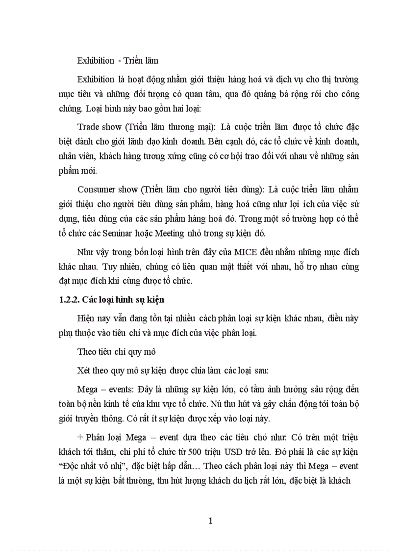 image for page Cơ sở lý luận kinh doanh du lịch MICE và sự kiện tại Hà Nội