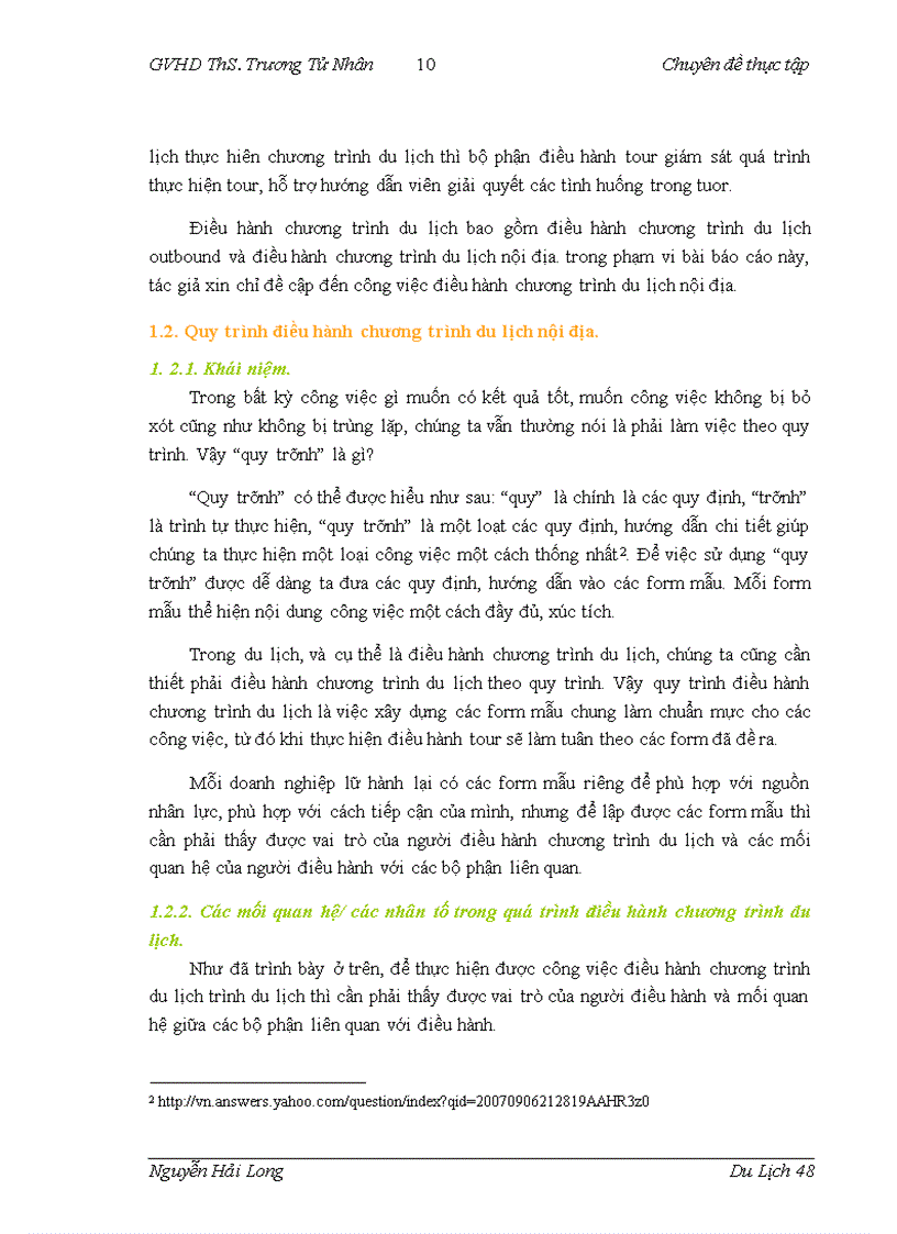 image for page Hoàn thiện quy trình điều hành chương trình du lịch nội địa tại công ty Đầu tư và Du lịch Sao Việt