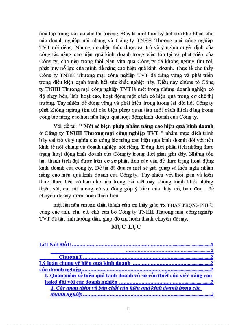 image for page Một số biện pháp nhằm nâng cao hiệu quả kinh doanh ở Công ty TNHH Thương mại TVT 1