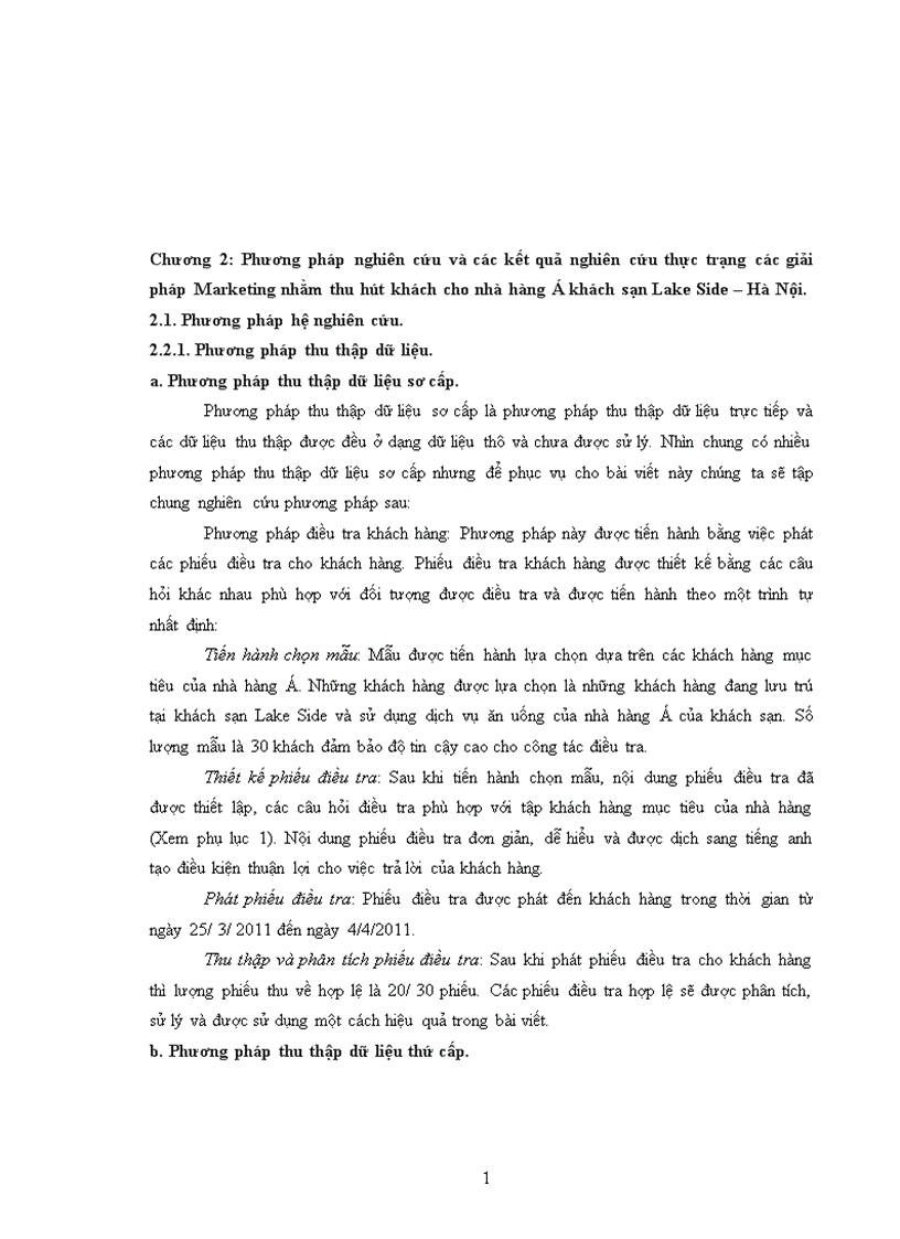 image for page Giải pháp Marketing nhằm thu hút khách hàng cho nhà hàng Á của khách sạn Lake Side Hà Nội