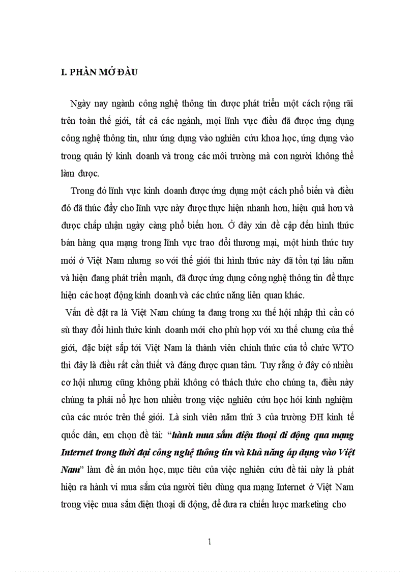 image for page Hành mua sắm điện thoại di động qua mạng Internet trong thời đại công nghệ thông tin và khả năng áp dụng vào Việt Nam